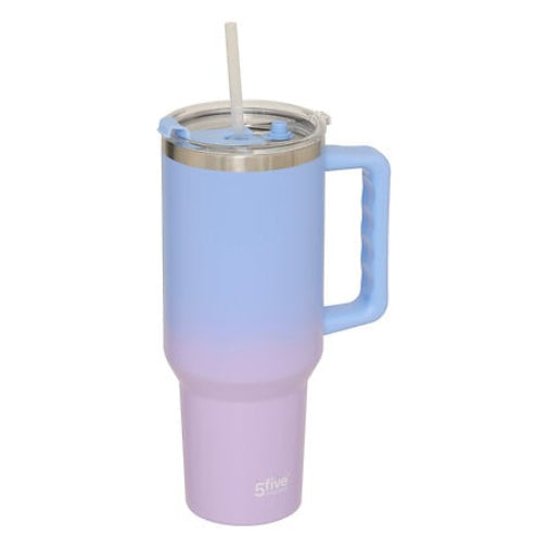 5Five Thermo Drinkbeker 1,2L - Roestvrij - Blauw/Lila