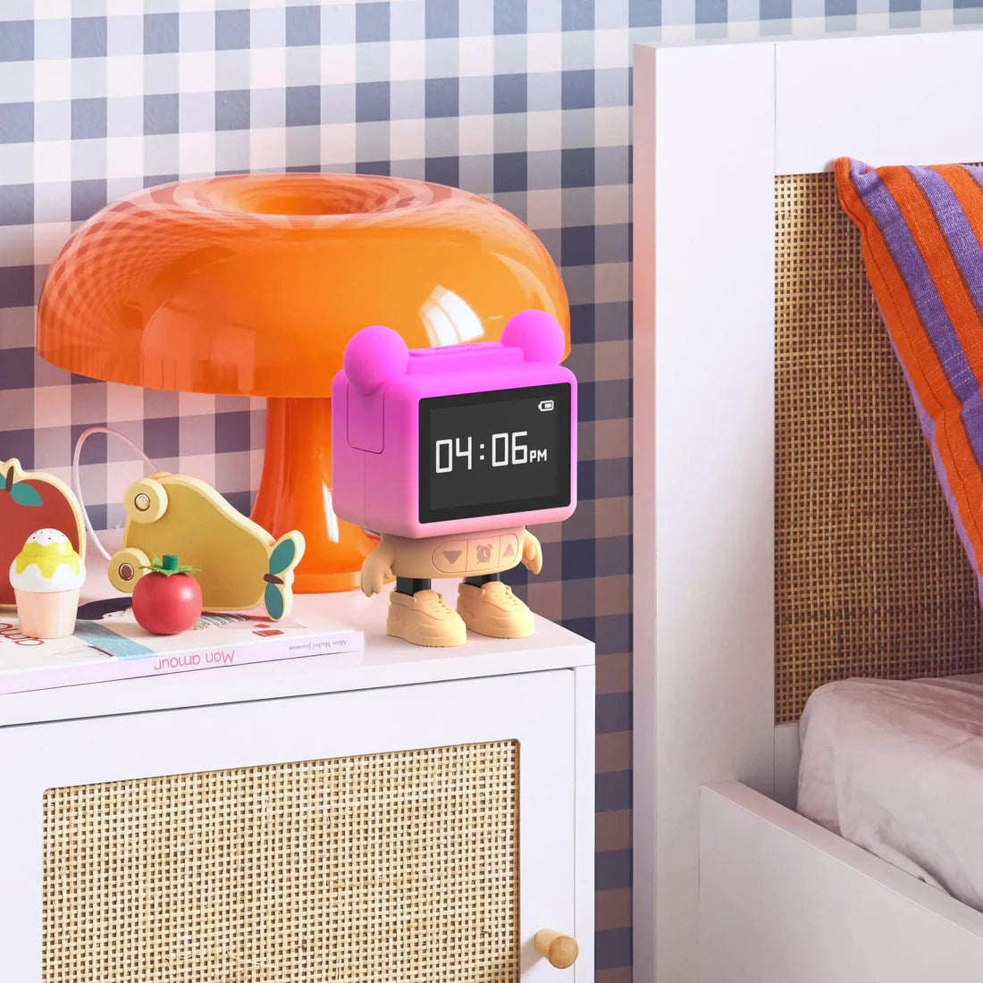 MOB Cutie Clock / Clock Connect - Horloge Lapin - Rose