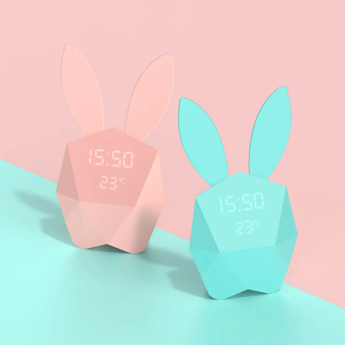 MOB Cutie Clock / Clock Connect - Horloge Lapin - Rose