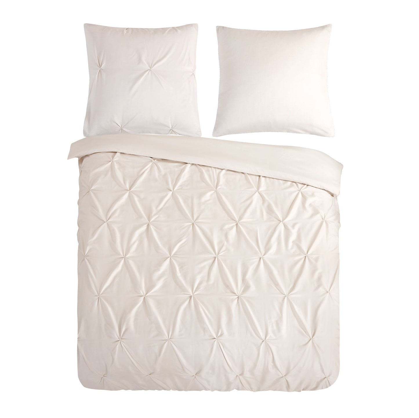 Pure Luxury Housse de couette Pompon - Microfibre - Sable clair