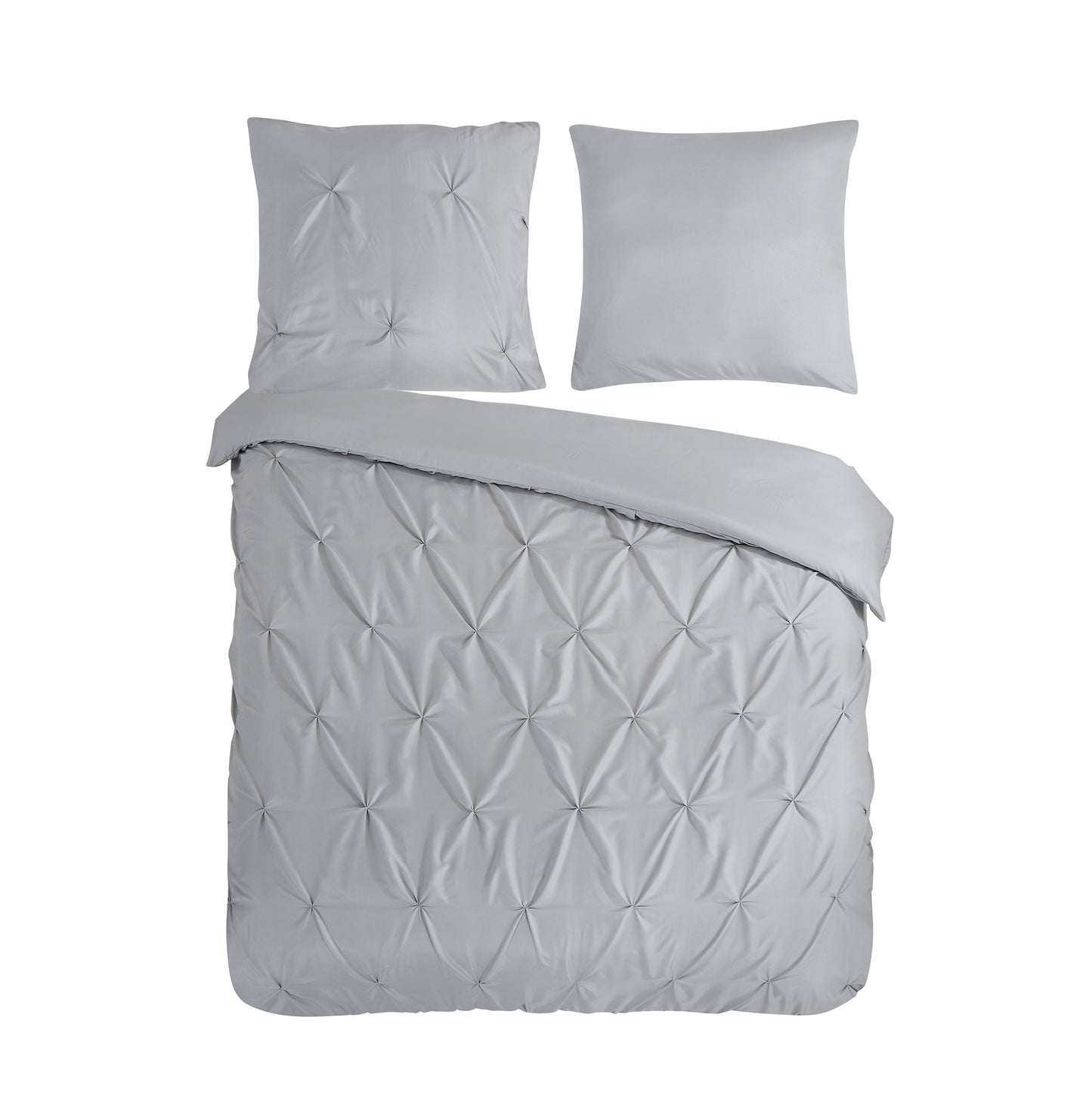 Pure Luxury Duvet cover Pompon - Microfiber - Silver