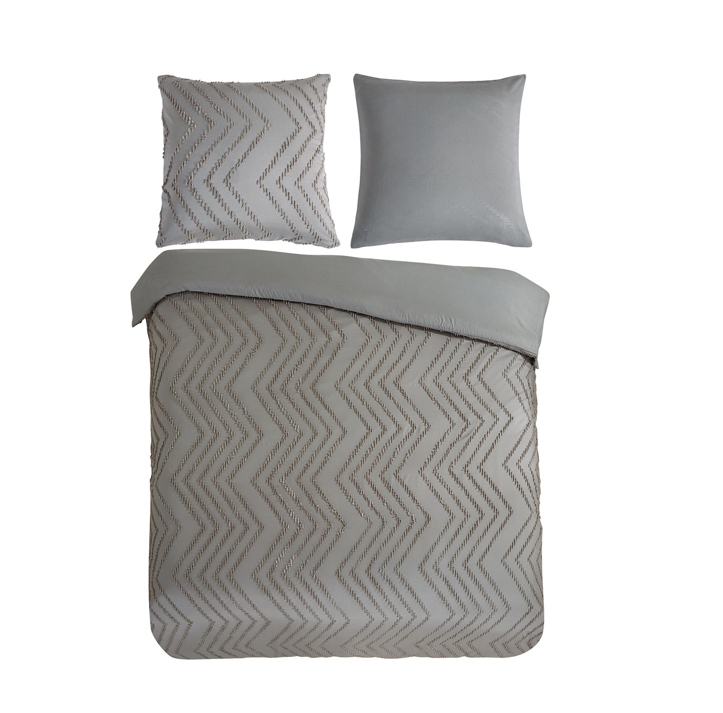 Pure Luxury Duvet cover Zigzag - Microfibre - Taupe