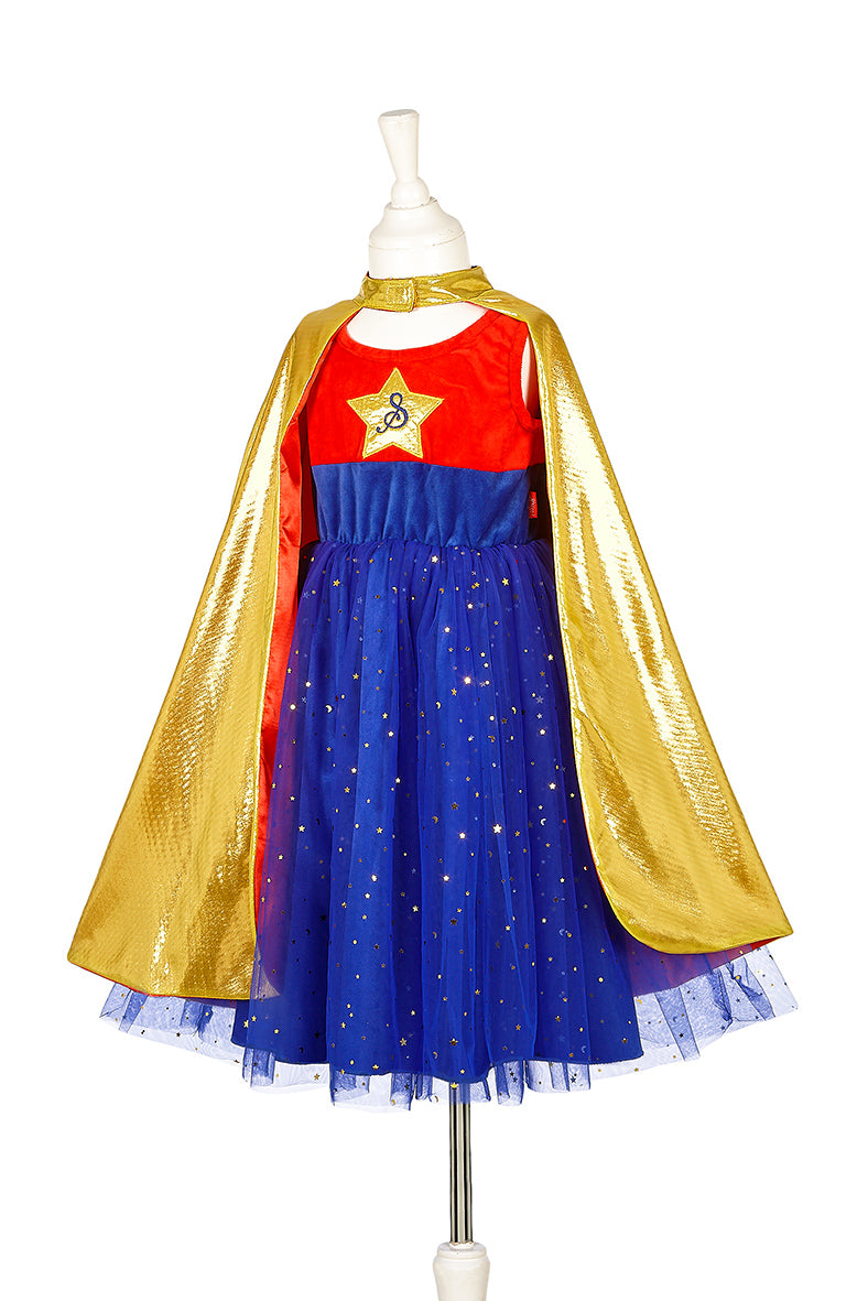 Souza Super Hero - Kleedje met cape - 8-10 jaar - 128-140cm