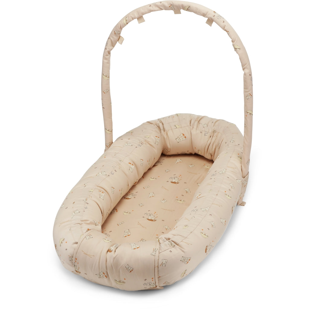 Konges Sløjd Babynest avec nœud pour jouets - Miso Champagne