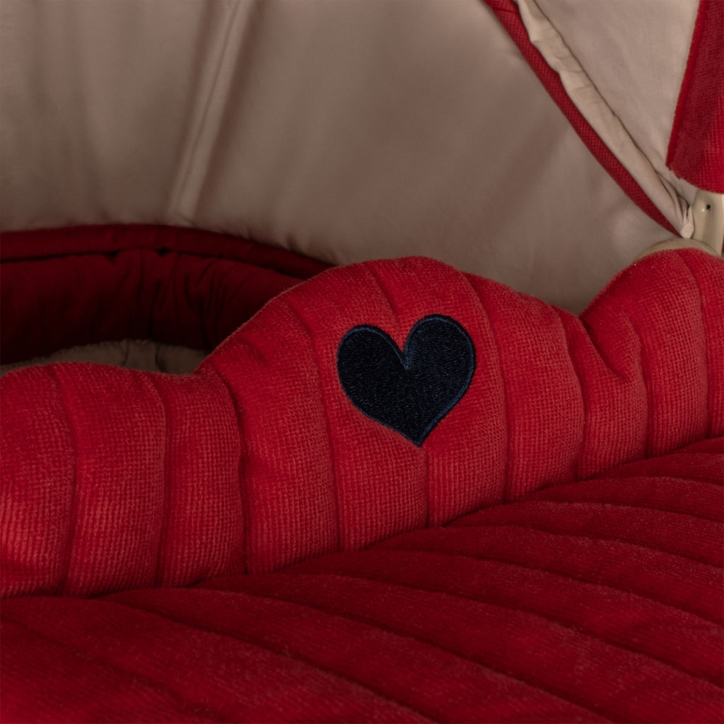 Konges Sløjd Limited edition - Doll Carriage/Doll Pram Corduroy - Red