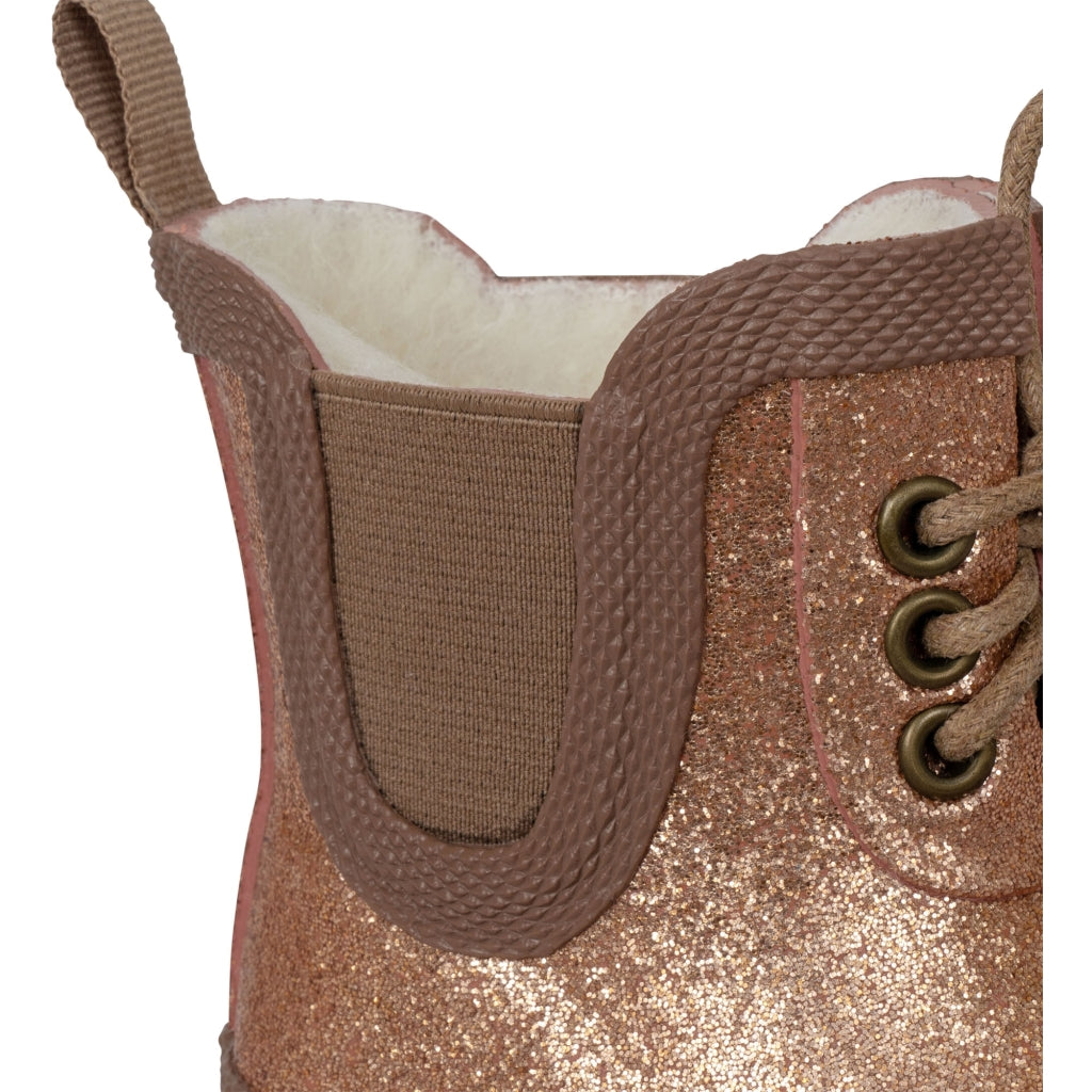 Konges Sløjd Thermo Boots / Rain boots glitter - Canyon rose