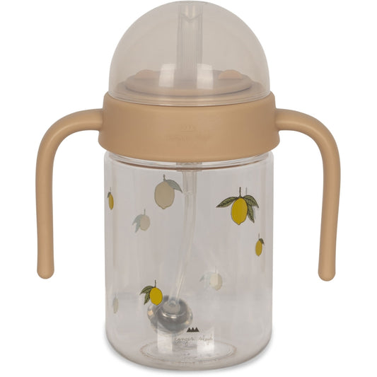 Konges Sløjd Baby drinking cup with straw - Handle - 330 ml - Lemon