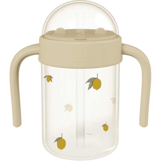 Konges Sløjd Gobelet bébé avec paille - Anse - 330 ml - Citron