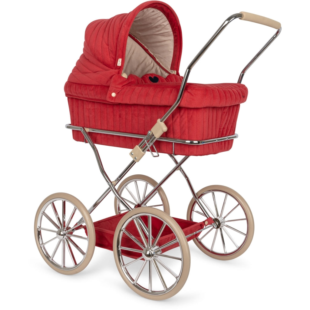 Konges Sløjd Limited edition - Doll Carriage/Doll Pram Corduroy - Red