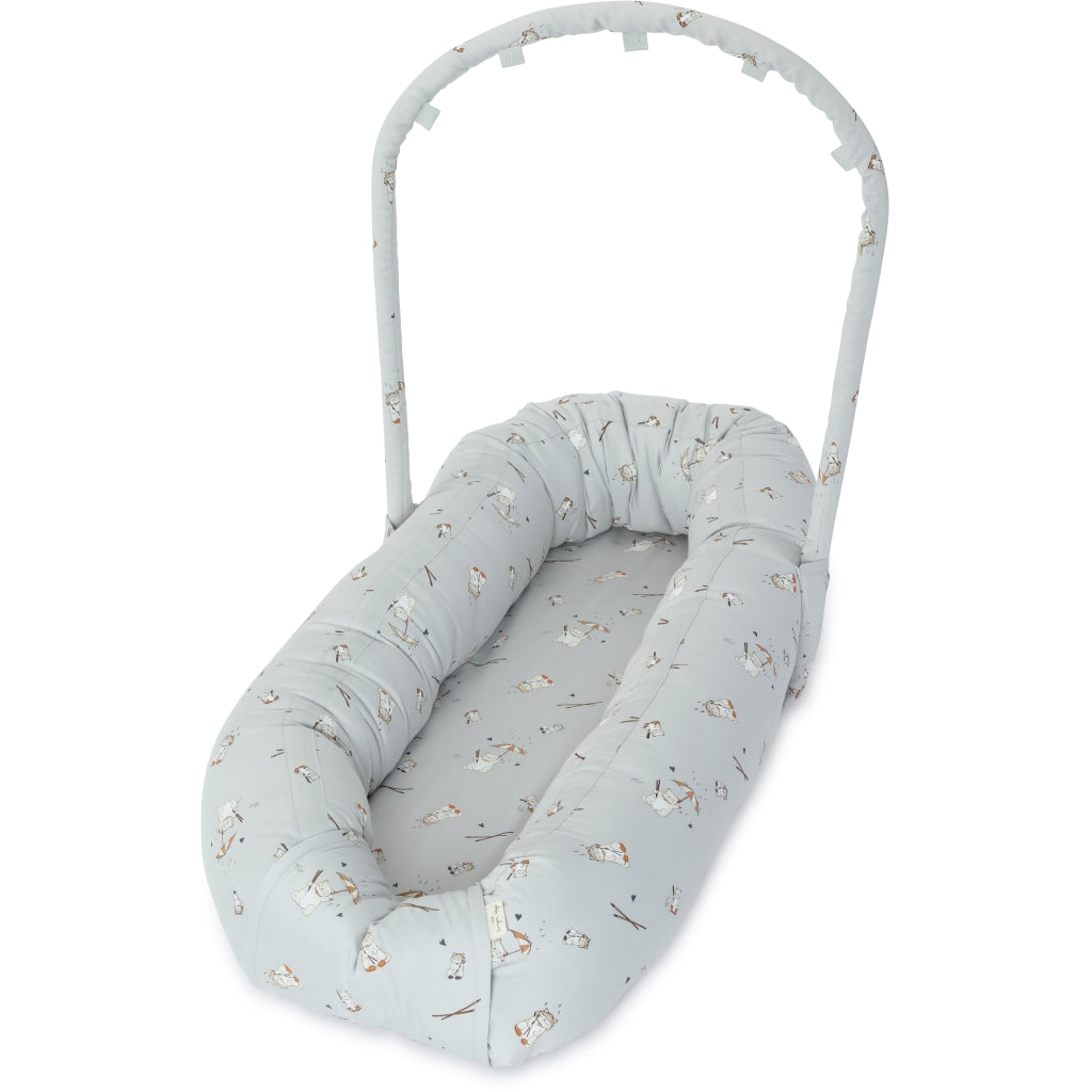 Konges Sløjd Babynest with bow for toys - Miso Raindrops