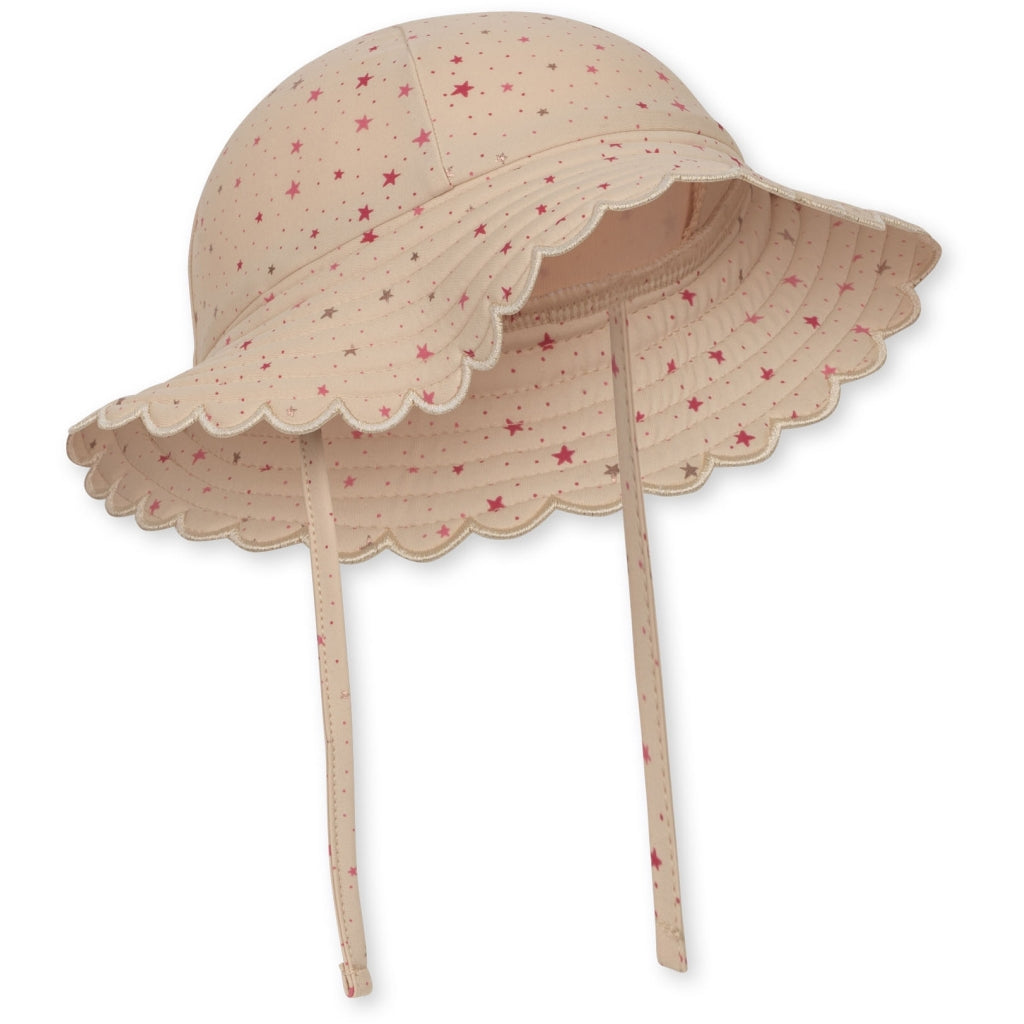 Konges Sløjd Baie - Bonnet de bain / Chapeau de soleil - Etoile rose pailleté