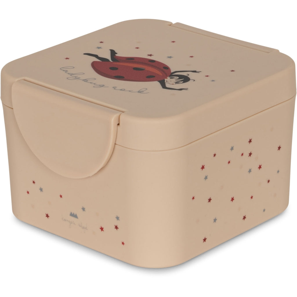 Konges Sløjd snack box with removable divider - Ladybug