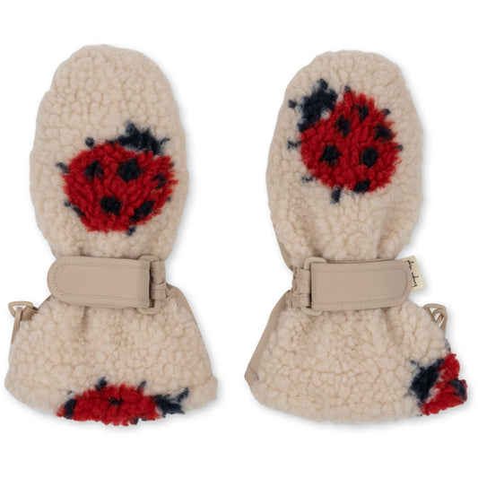 Mitaines Konges Sløjd Jody Teddy - Coccinelle sable - Moufle - Moufles enfant