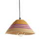Bonheur du Jour Hanglamp Bell Bohemian gevlochten hanglamp in sea rush - Ø32xH15cm - Violet