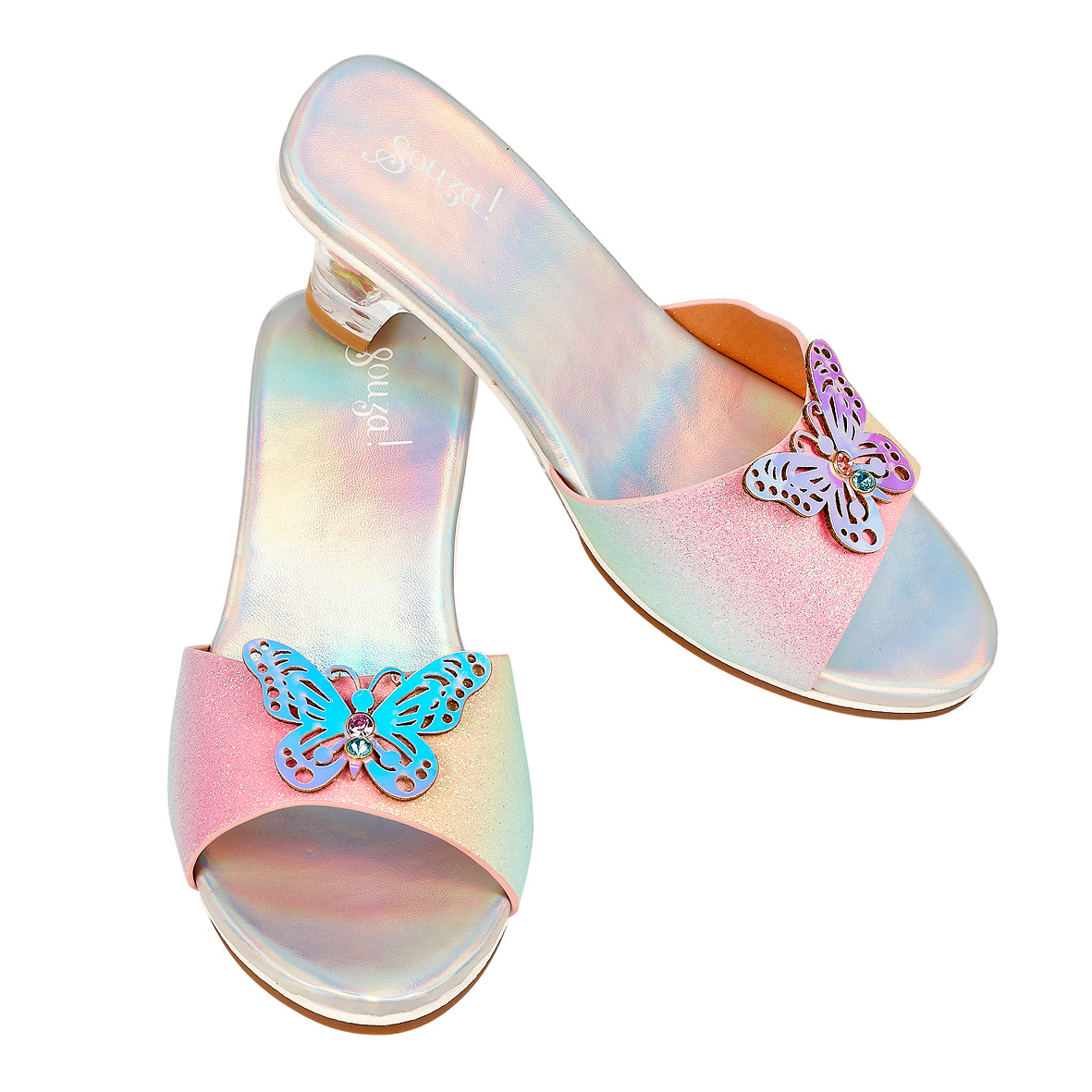 Souza Ophelie- Slipper Hoge Hak - Regenboog Vlinder Metallic