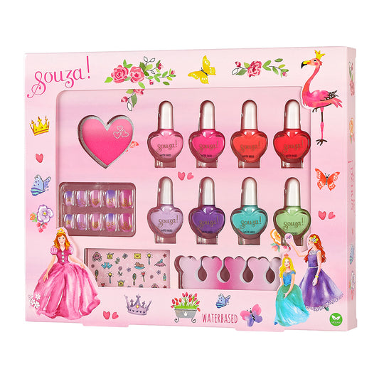 Souza Prinsessen Nagelset - Nagellak, nagels, stickers en teenkussen