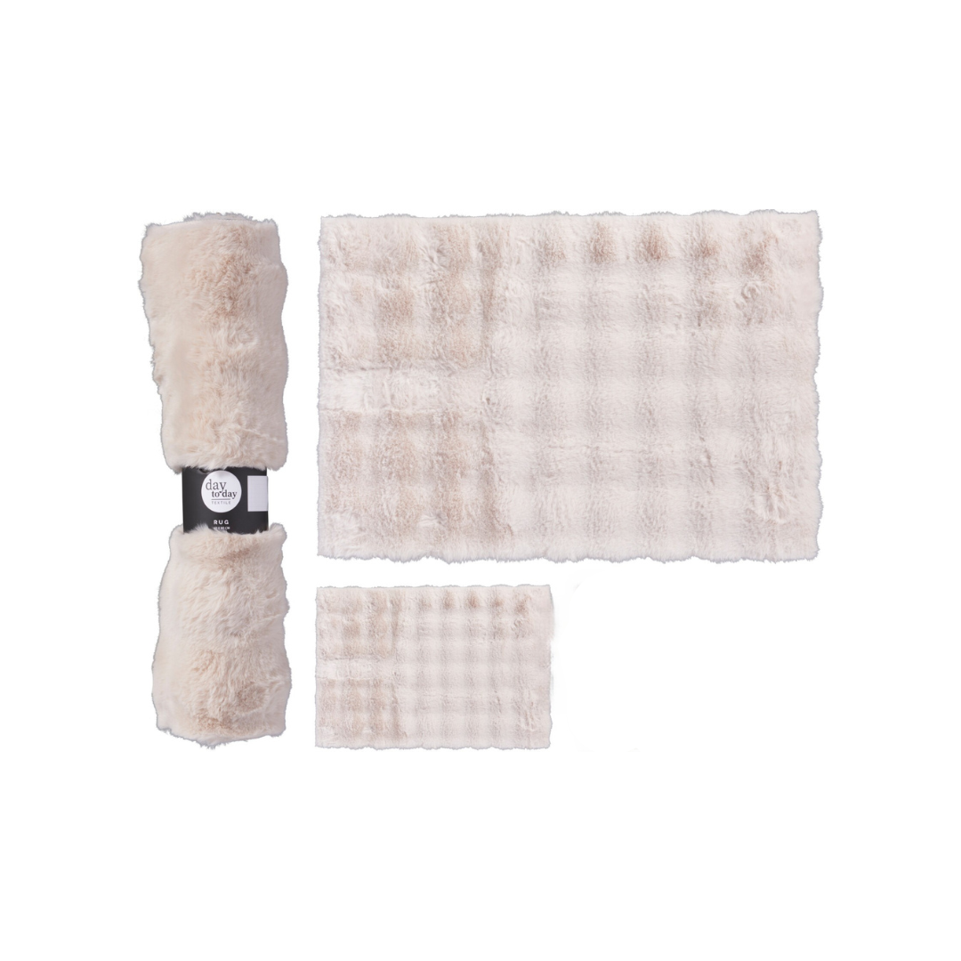 Home & Styling Vloerkleed Faux Fur - 90x60cm - Wit
