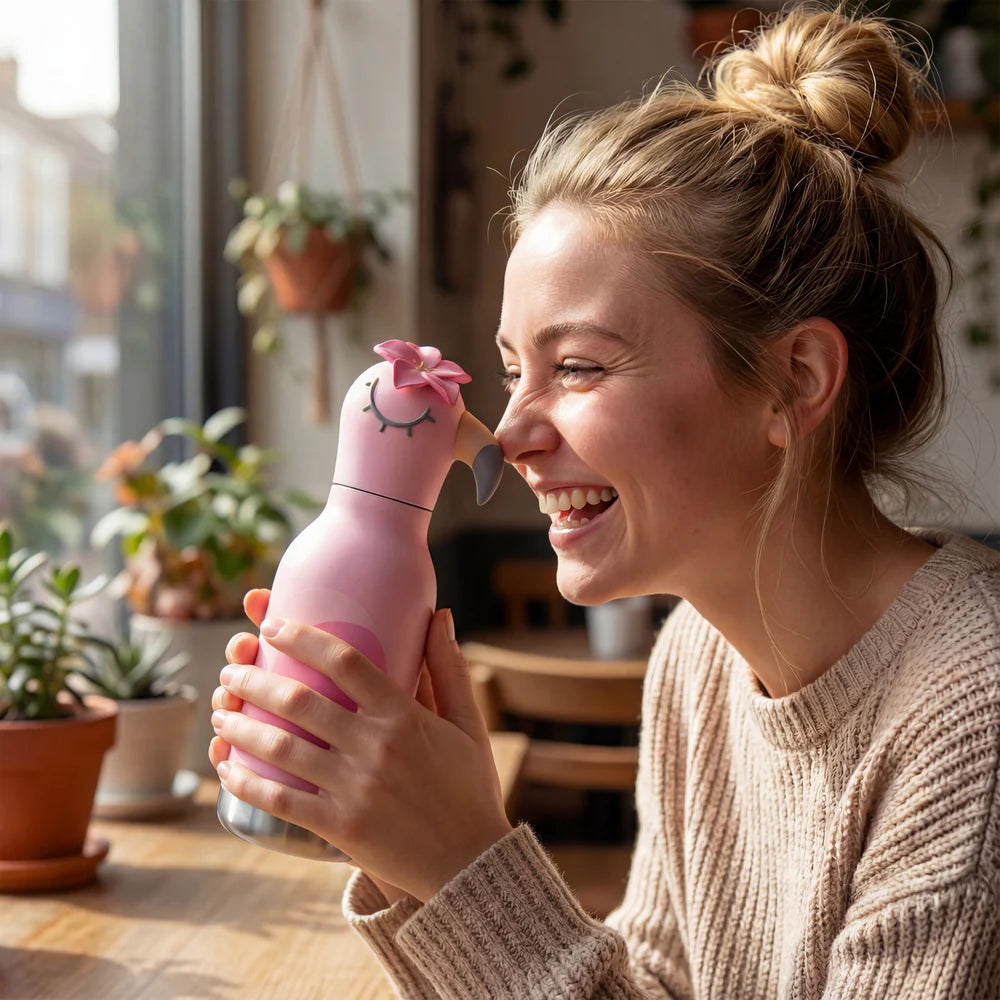 Asobu Thermo Drinking bottle Besties Panda - 460ml - Black / White