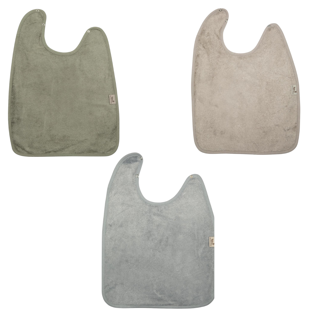 BEAU by Bo Timboo XXL slabben set van 3 - Extra zacht - Feather Grey/Whisper Green/Moon Blue