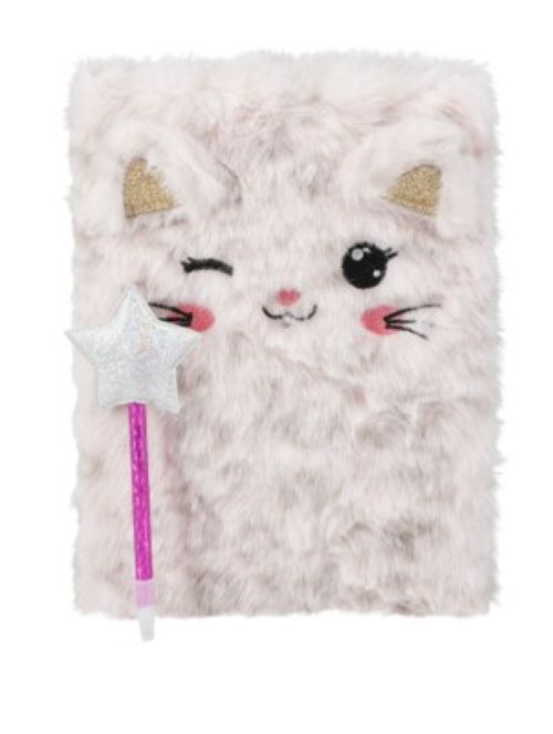 Poezen Schetsboek met pen - Roze