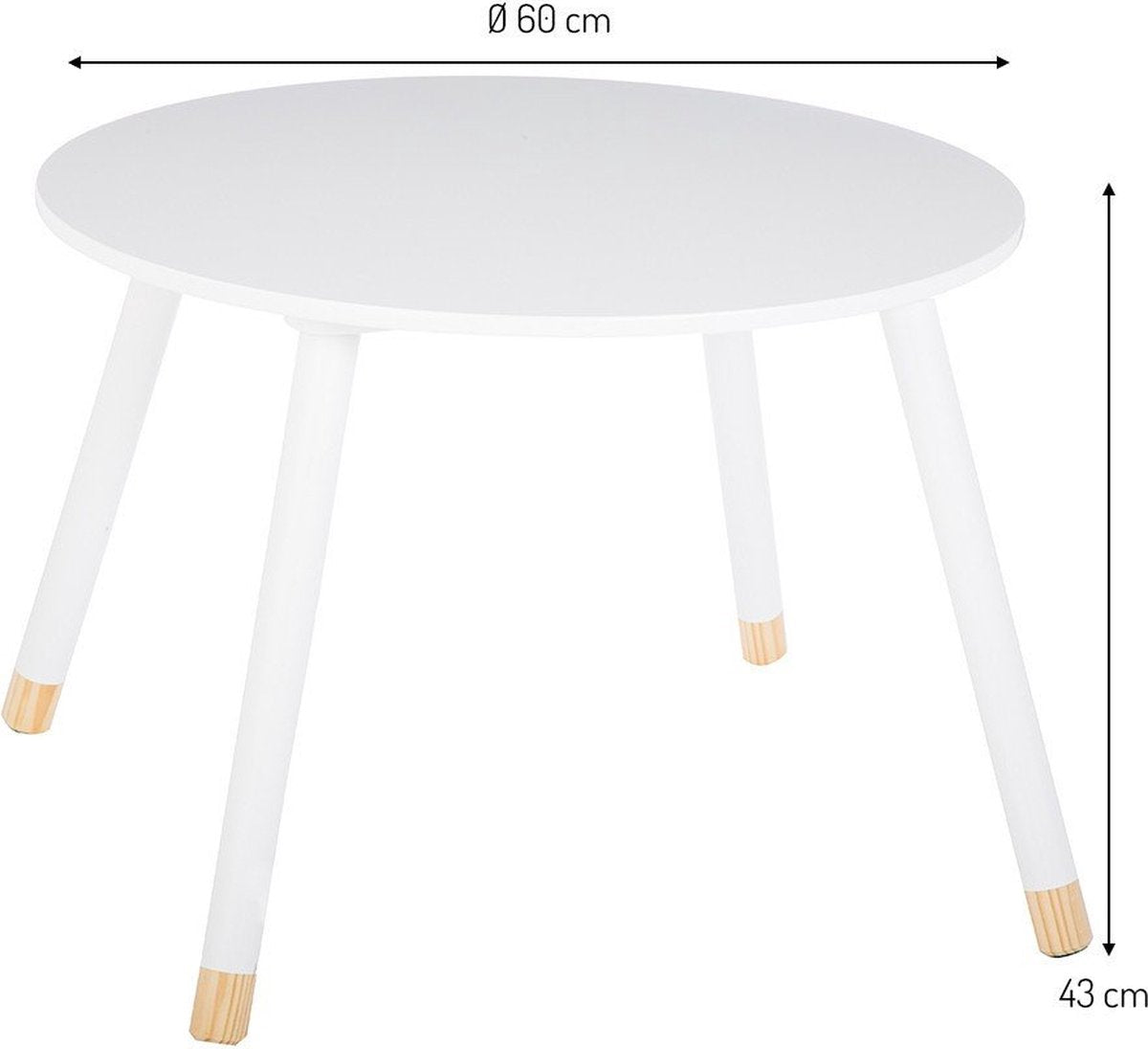 BEAU by Bo Children's table with Rabbit stool White