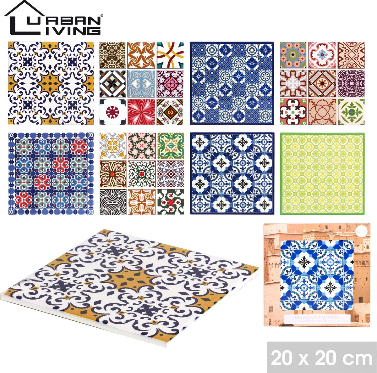 Fornord Coaster Square Mosaic Design