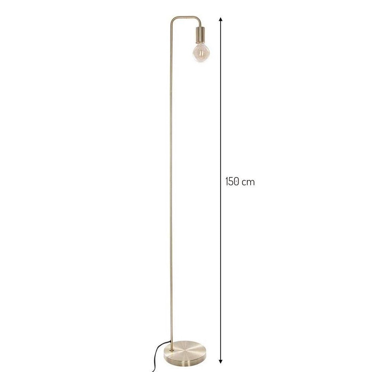 Metalen Vloerlamp staande lamp goud -