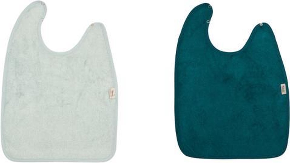 Timboo XXL bibs set of 2 - Extra soft - Deep Lake/Sea Blue