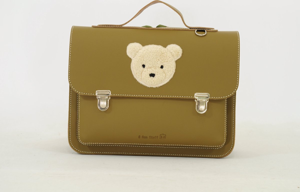 Own Stuff Lederen Boekentas Kleuterschool - 32x23x13cm - Teddy Moss