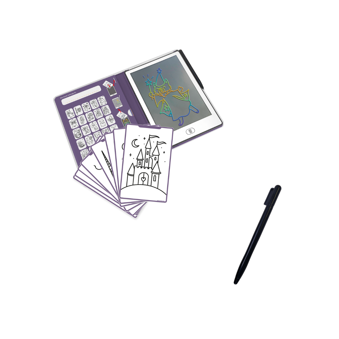 BEAU by Bo Kidywolf Kidydraw Mini Tekenboek met LCD-scherm - Er was eens ... + Extra Pennetje