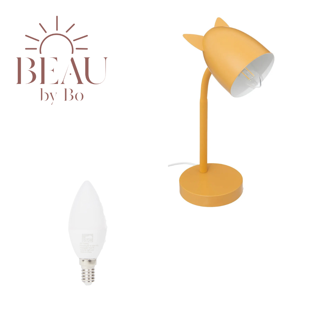BEAU by Bo Lampe de bureau Oreilles ocre avec 3 lampes LED E14