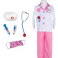 Den Goda Fen Verkleedkledij Dokter - Jas met accessoires - 110-116cm - 5-6 jaar - Multi