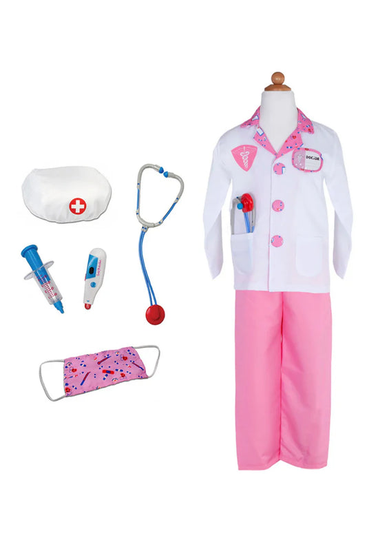 Den Goda Fen Vêtements de déguisement Docteur - Veste avec accessoires - 110-116cm - 5-6 ans - Multi