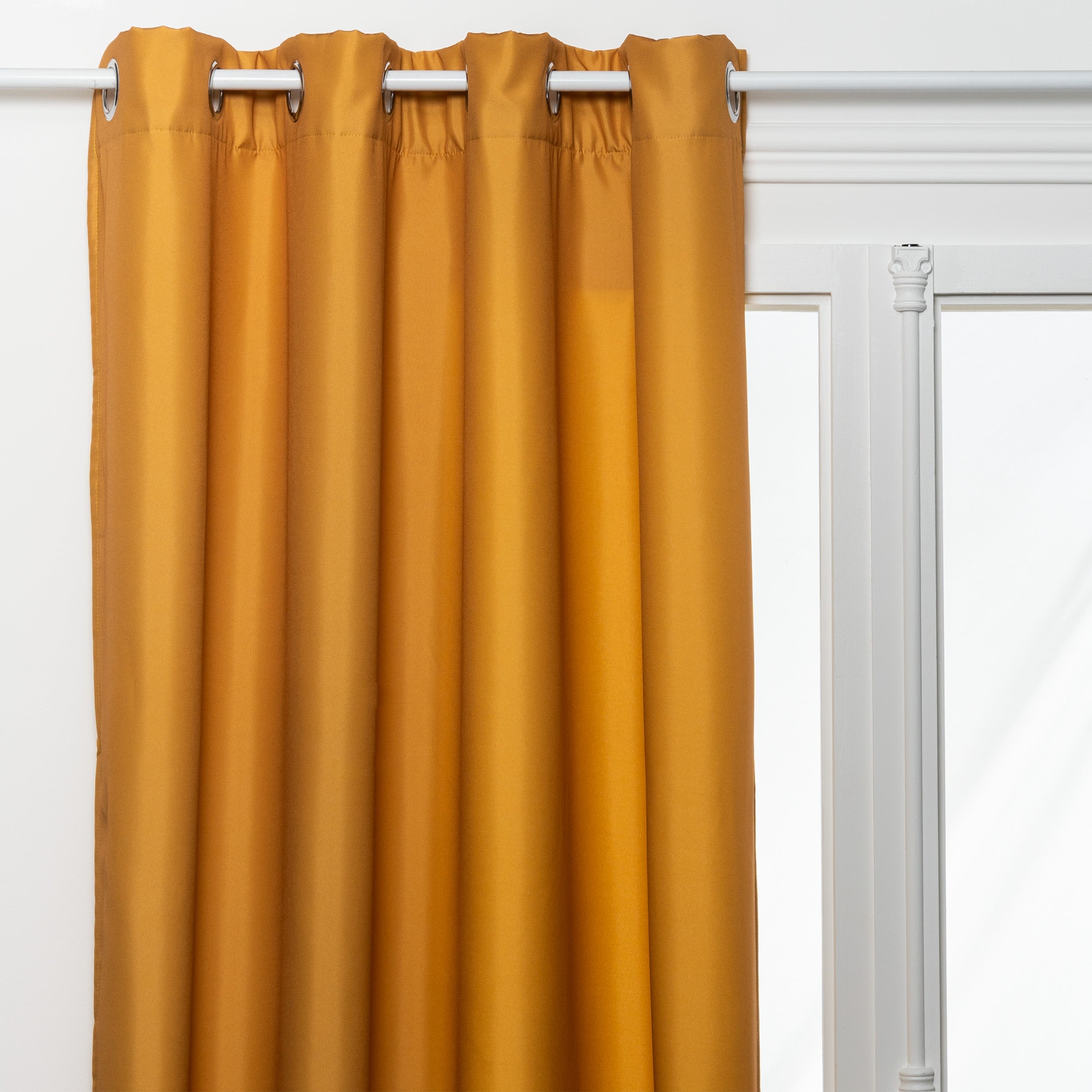 Atmosphera Insulating Taupe curtain with 140 x 260 cm - curtain window coverings - ready-made curtains with hooks and rings