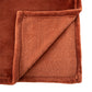 Plaid plain flannel fleece blanket - 180x230 cm - Terracotta