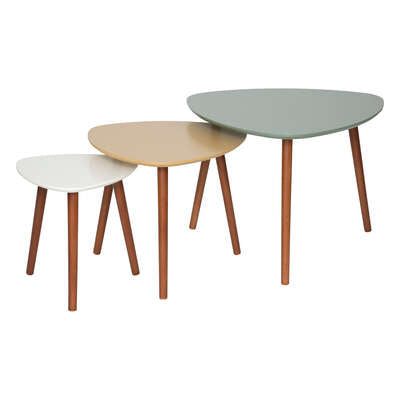 Design Atmosphera Miléo - Set van 3 bijzettafels - Multi