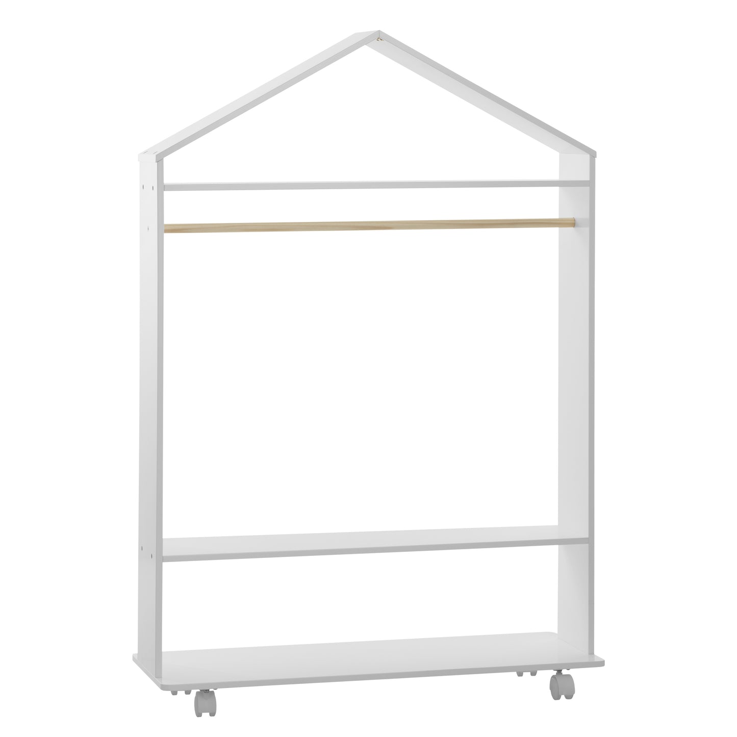 Atmosphera Kids Clothes rack for children on wheels - White