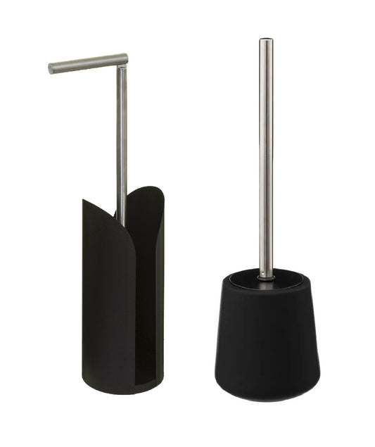 5Five Cocoon Flexible toilet holder + toilet brush - Black