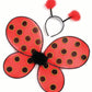 Great Pretenders Fancy Dress Ladybug Headband with Wings - Red