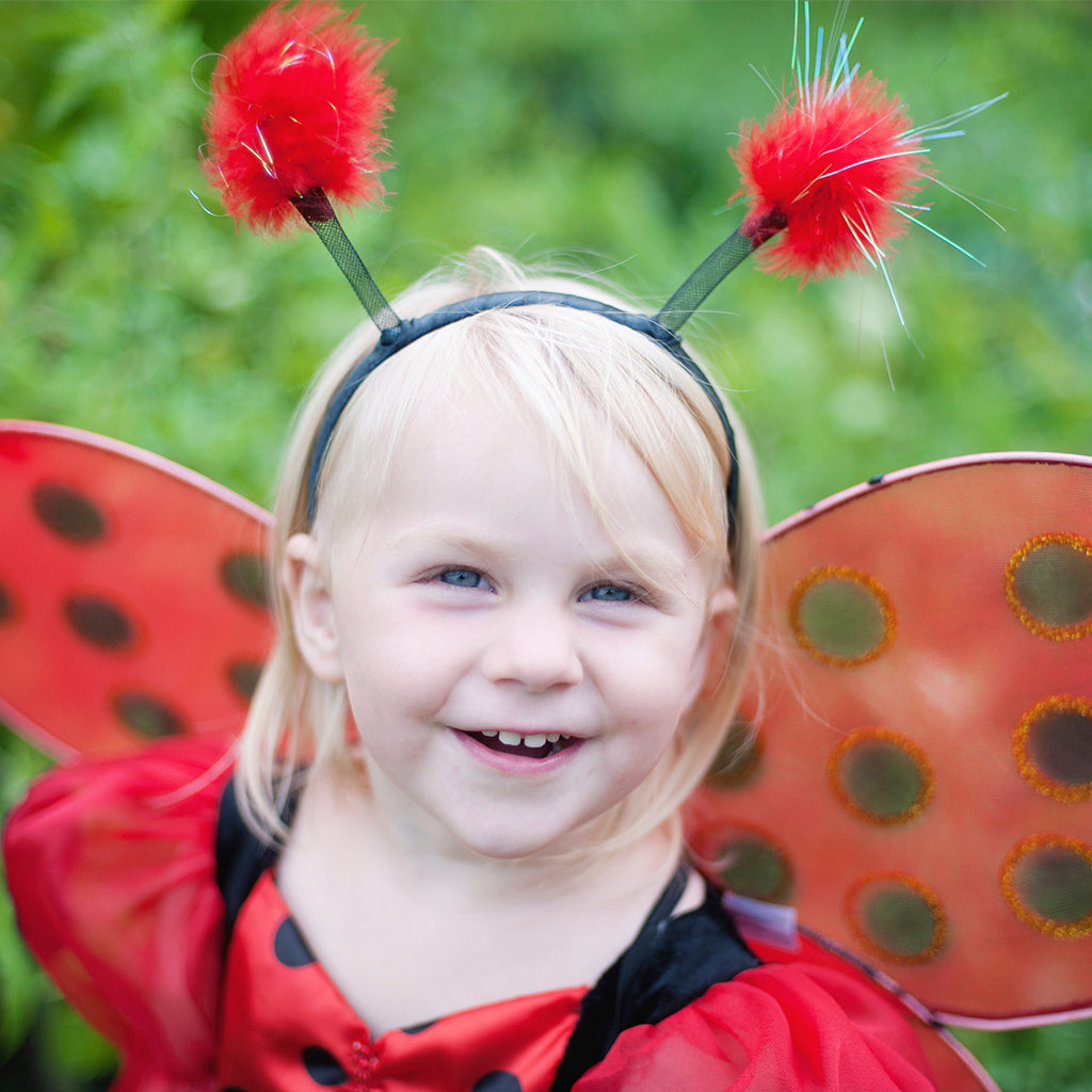 Great Pretenders Fancy Dress Ladybug Headband with Wings - Red