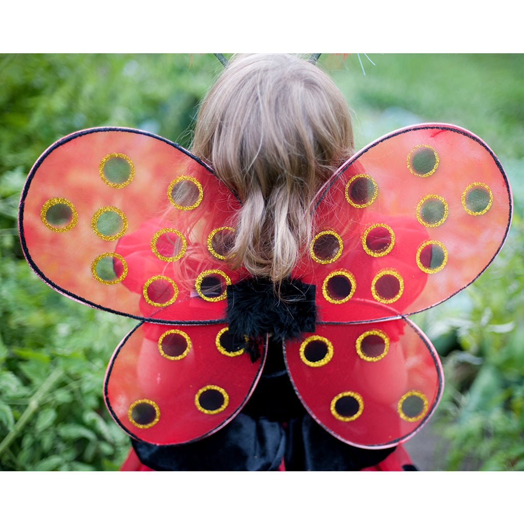 Great Pretenders Fancy Dress Ladybug Headband with Wings - Red