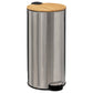 5Five Delta Waste bin - Soft close - Anti-odor active carbon filter - Removable bucket - 30L - Bamboo Inox