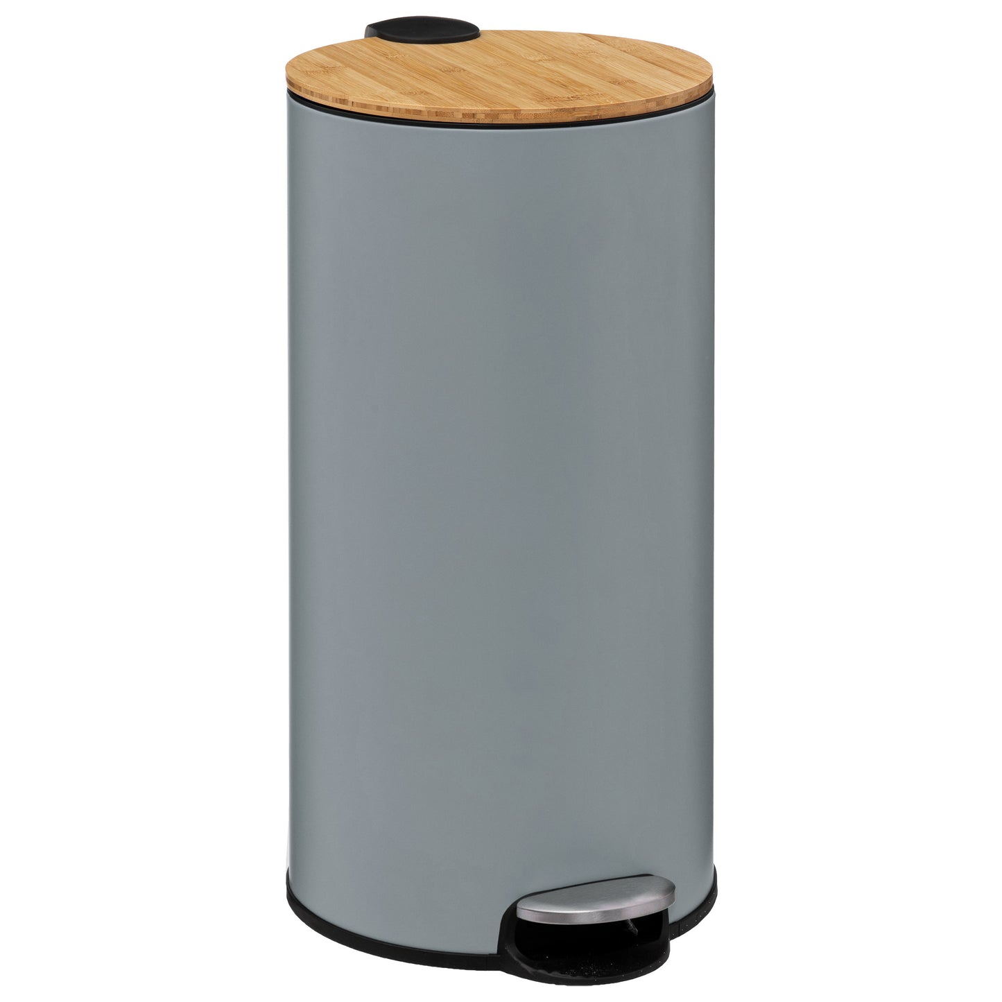 5Five Delta Waste bin - Soft close - Anti-odor active carbon filter - Removable bucket - 30L - Bamboo Gray