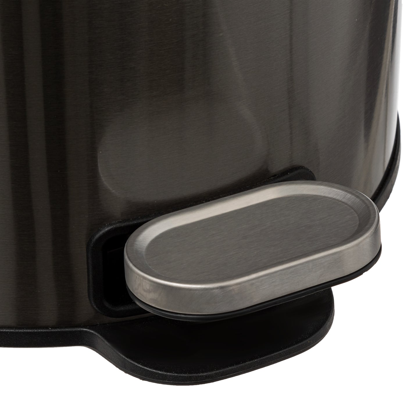 5Five Delta Waste bin - Soft close - Anti-odor active carbon filter - Removable bucket - 30L - Metal Black glossy