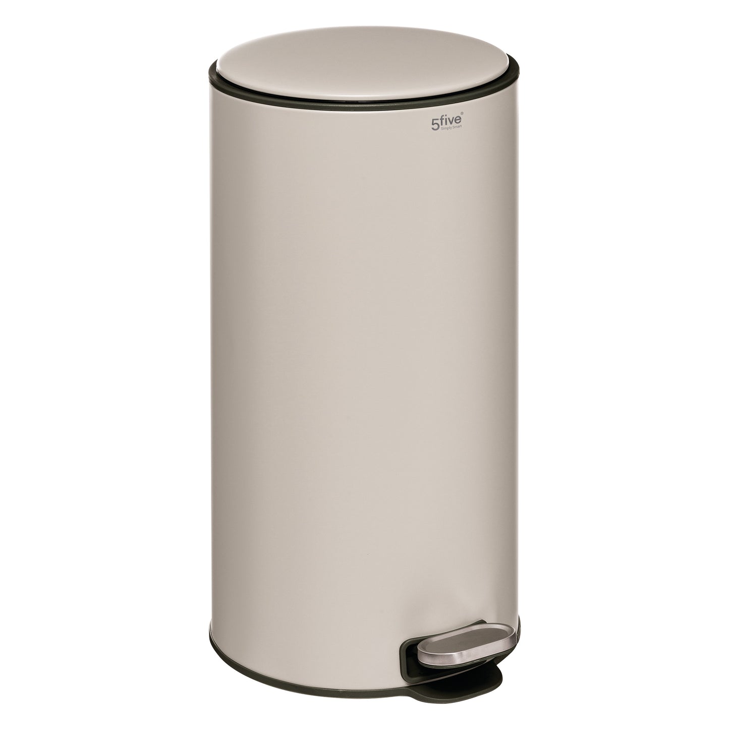 5Five Delta Waste bin - Soft close - Anti-odor active carbon filter - Removable bucket - 30L - Metal Green