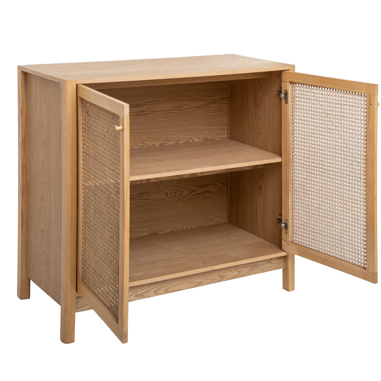 BEAU Canna houten/rotan 2D dressoir - L100xD45xh89cm - Bruin