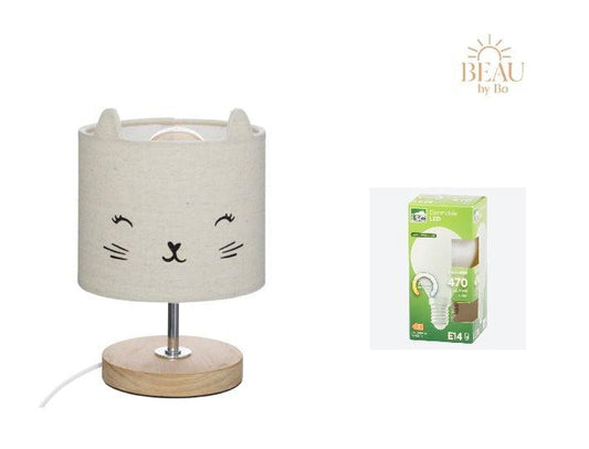 BEAU by Bo Nachtlamp poes met LED lamp E14