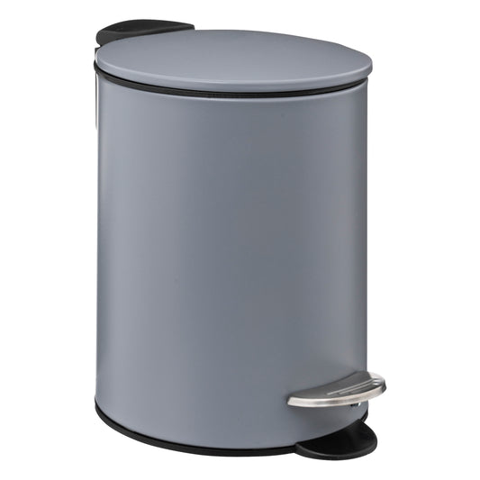 5Five Waste Bin Stylish &amp; Compact - Soft Close - 3L - Concrete Gray