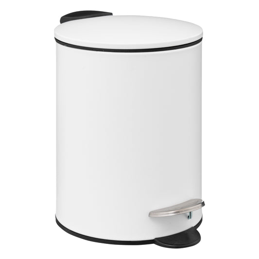 5Five Waste Bin Stylish &amp; Compact - Soft Close - 3L - White