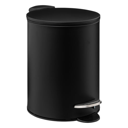 5Five Waste Bin Stylish &amp; Compact - Soft Close - 3L - Black Kohl